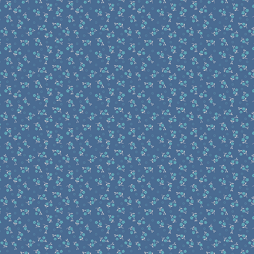 Lori Holt Mercantile Delightful Denim Fabric C14388-DENIM