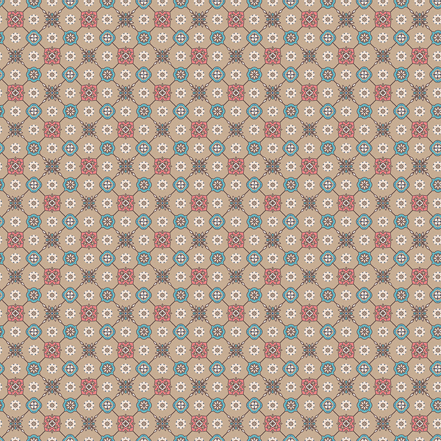 Lori Holt Mercantile Heirloom Tea Dye Fabric C14389-TEADYE