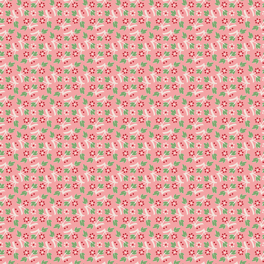 Lori Holt Mercantile Memories Coral Fabric C14390-CORAL