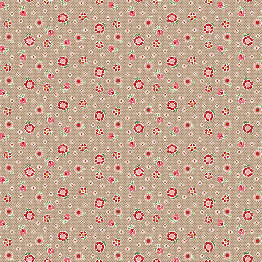 Lori Holt Mercantile Nostalgic Tea Dye Fabric C14391-TEADYE