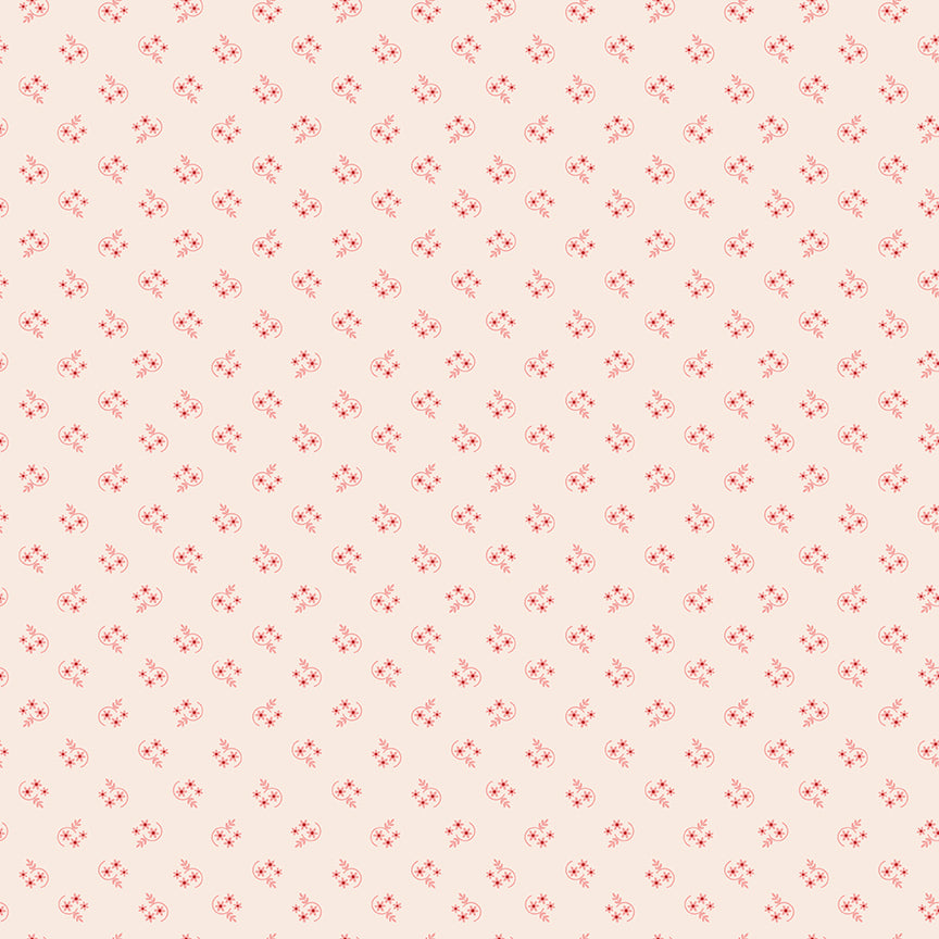 Lori Holt Mercantile Reminisce Background Coral Fabric C14404-CORAL