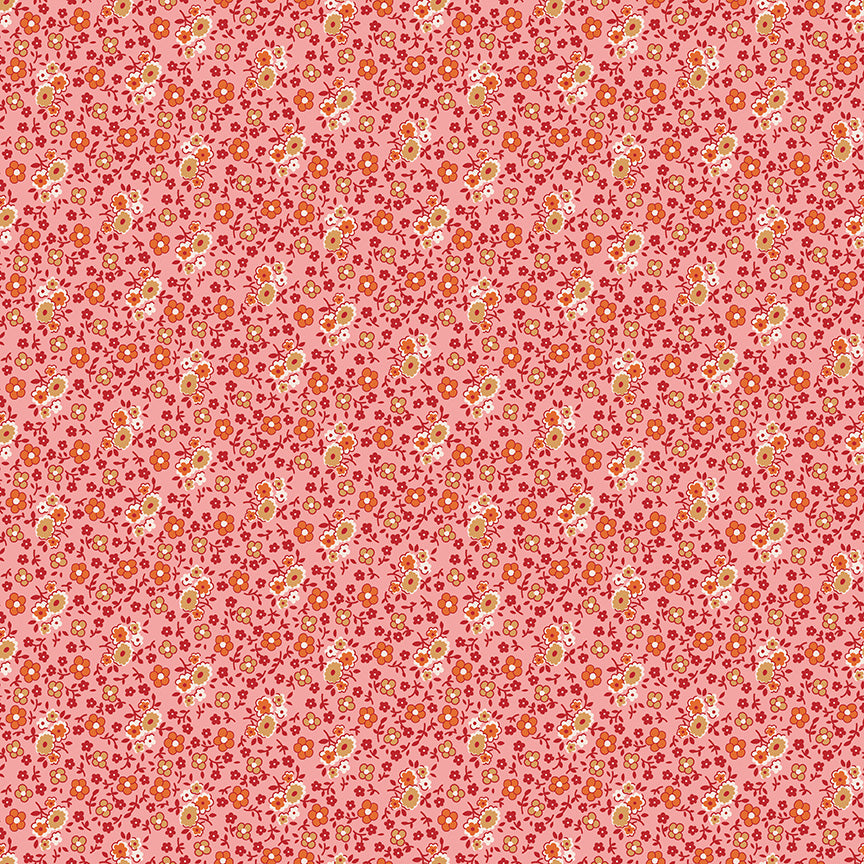 Lori Holt Autumn Coral Fabric C14656-CORAL