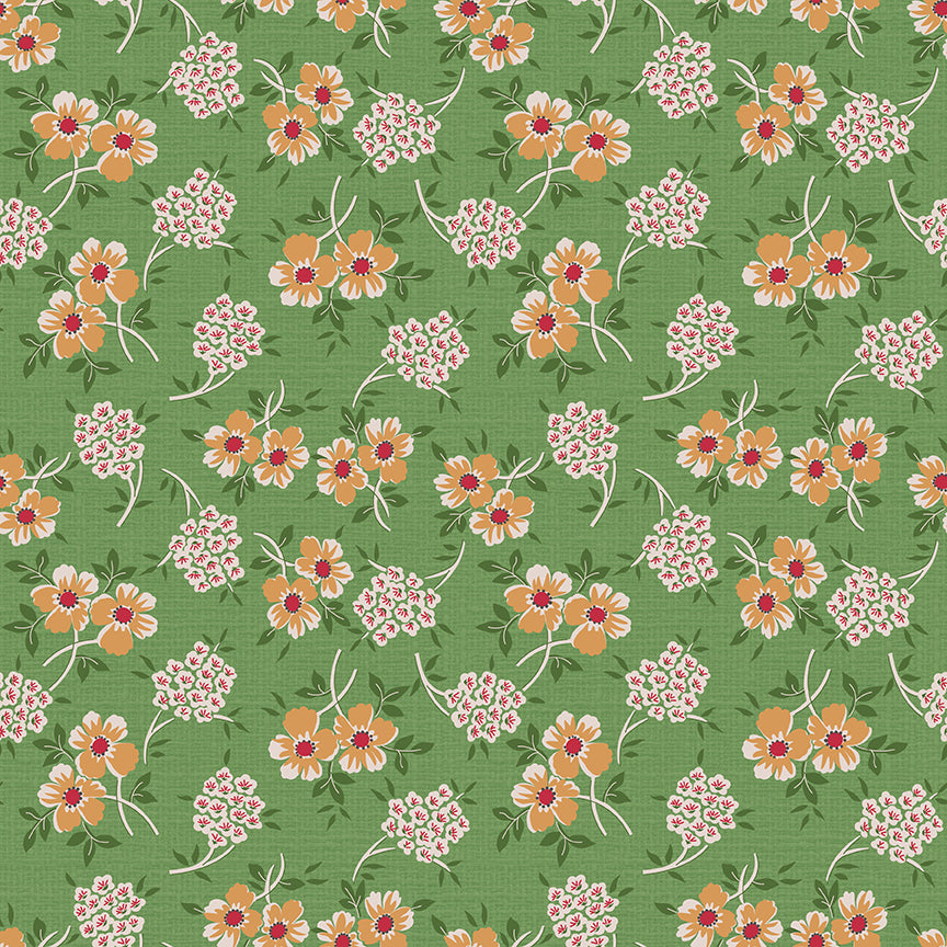 Lori Holt Home Town Holiday Fabric C14900-BASIL