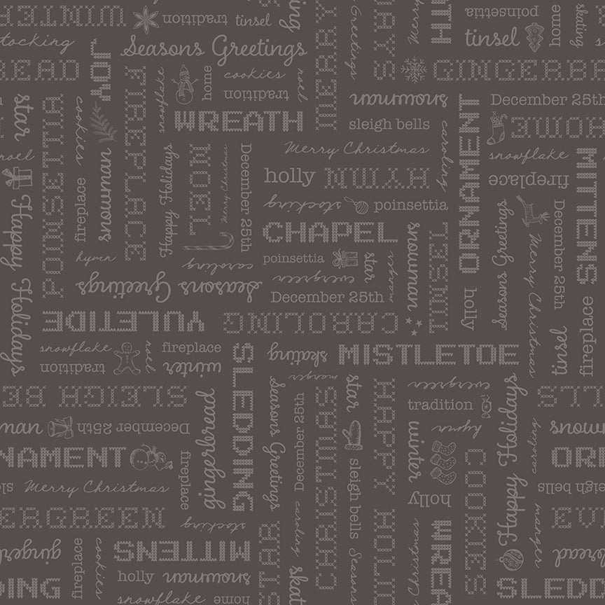 Lori Holt Home Town Holiday Fabric C14902-DKMILK