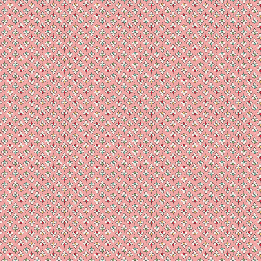 Lori Holt Home Town Holiday Fabric C14904-CORAL