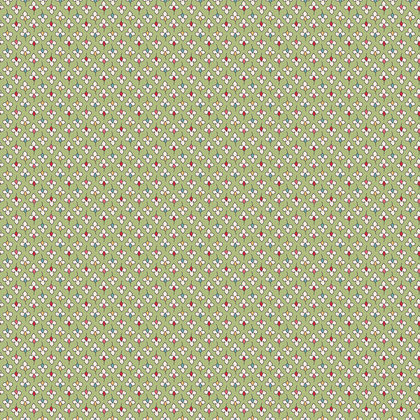 Lori Holt Home Town Holiday Fabric C14904-LETTUCE