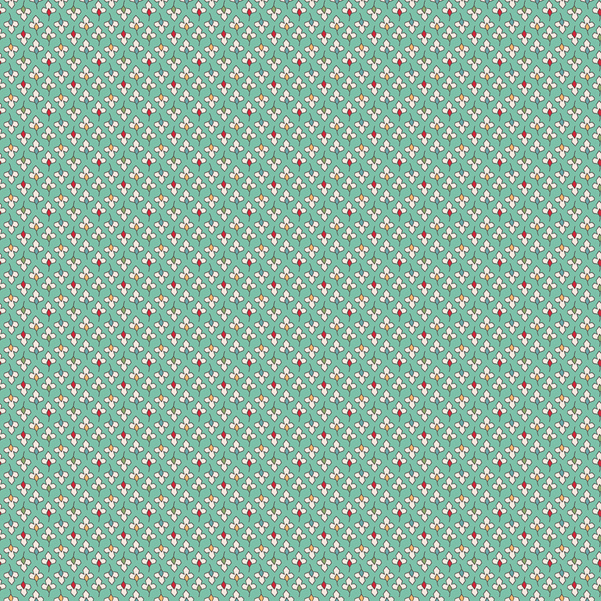 Lori Holt Home Town Holiday Fabric C14904-SEAGLASS