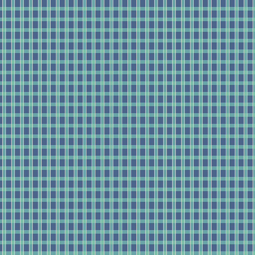 Lori Holt Home Town Holiday Fabric C14905-DENIM