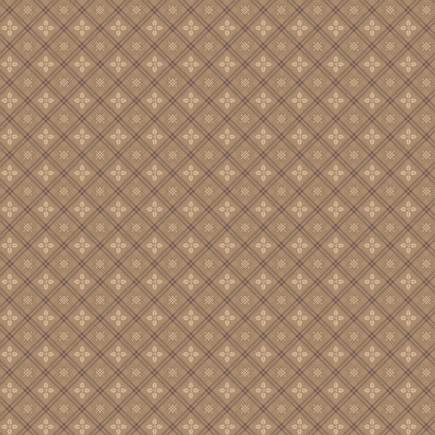 Lori Holt Home Town Holiday Fabric C14909-BROWN