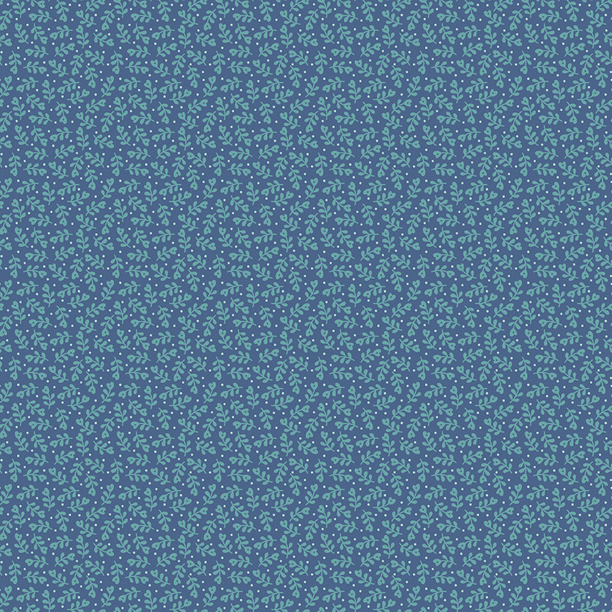 Lori Holt Home Town Holiday Fabric C14911-DENIM