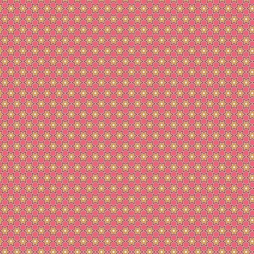 Lori Holt Home Town Holiday Fabric C14914-TEAROSE