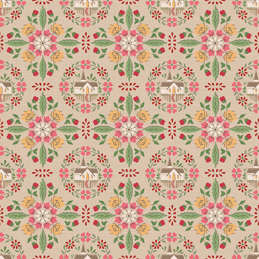 Lori Holt Home Town Holiday Fabric C14930-TEADYE