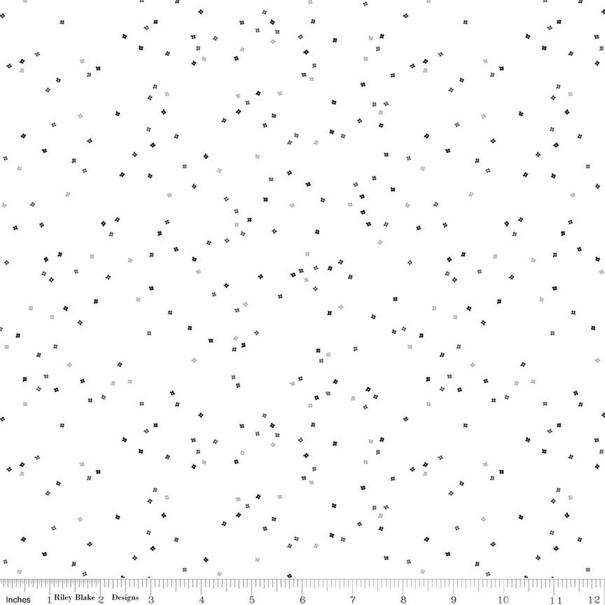 Blossom by Riley Blake - All The Gray on White C730-ALLTHEGRAY