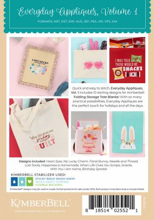 Kimberbell Everyday Appliques Vol 1 KD5141