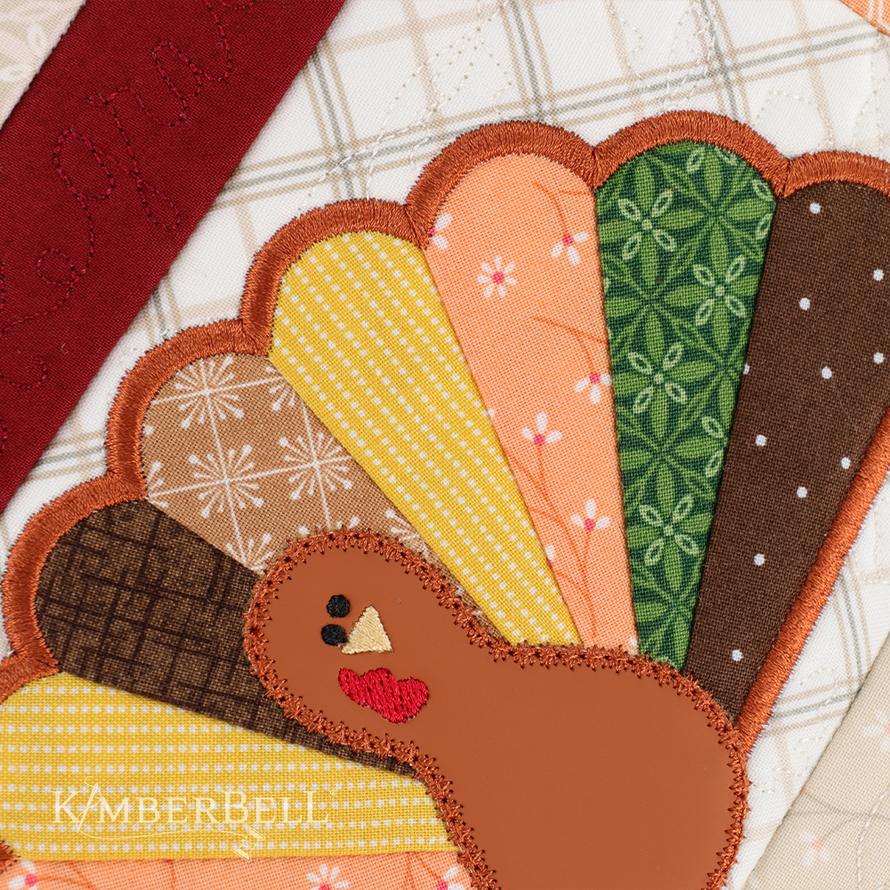 Kimberbell In All Things Give Thanks 22"x 22" pillow FABRIC kit