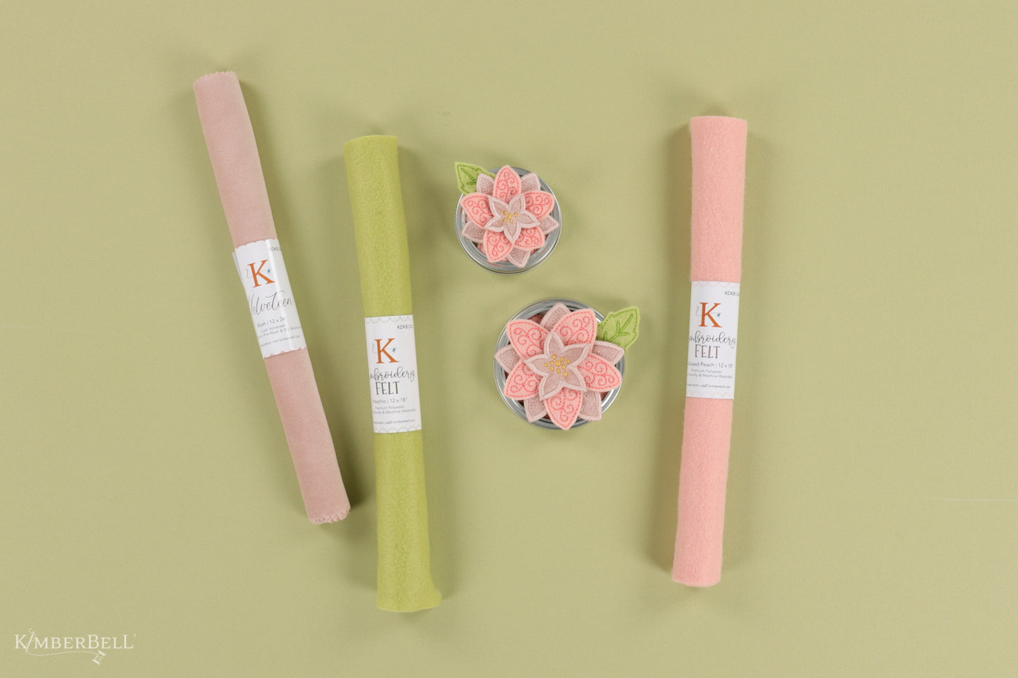 Poinsettia Jar Topper FABRIC KIT