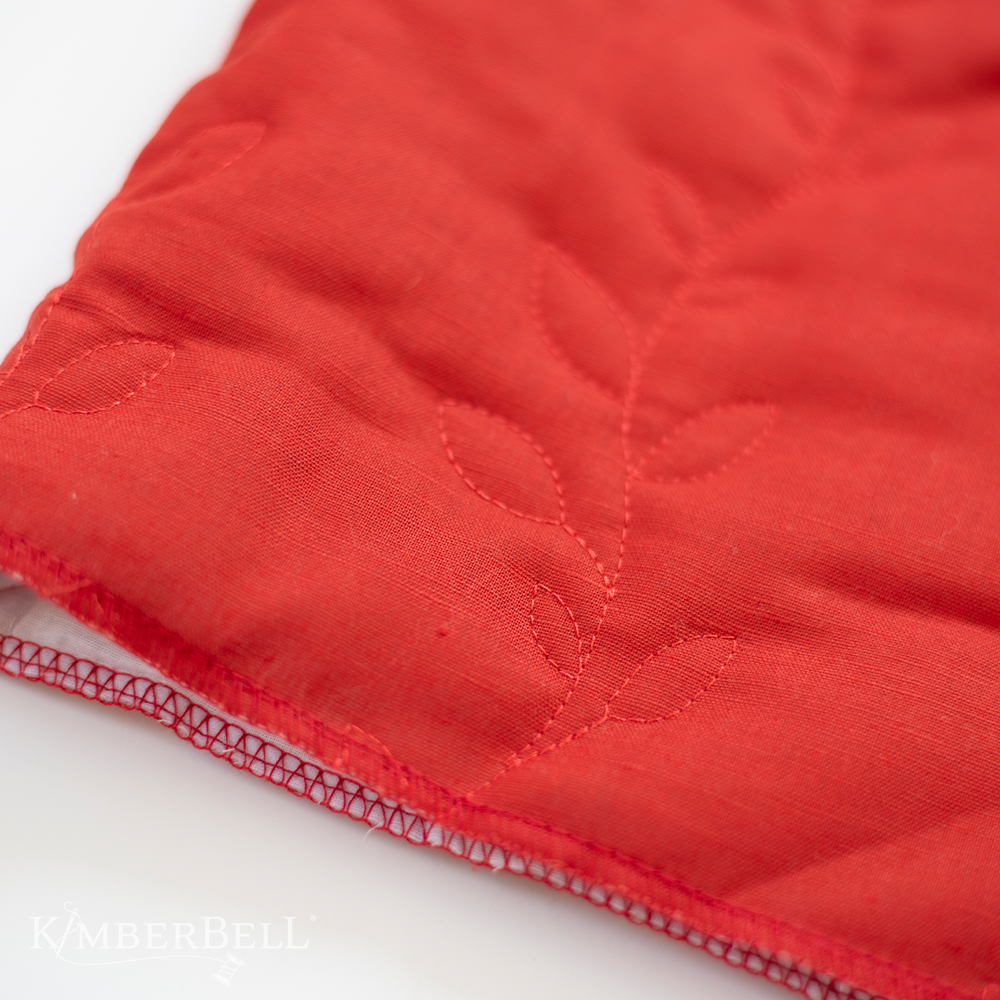Kimberbell Quilted Pillow Cover Blank 13in x 19in Rust Linen