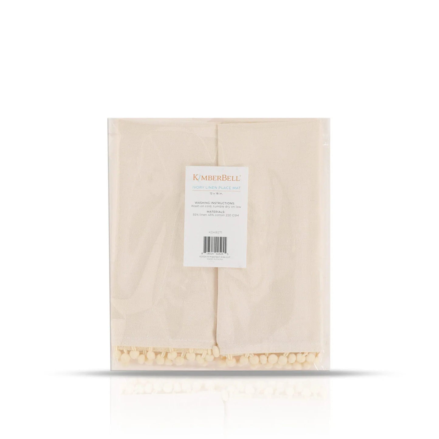 Kimberbell Ivory Linen Place Mat 12 x 18 in KDKB271