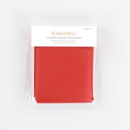 Kimberbell Folding Storage Tote Blank, Leather, Red KDKB272