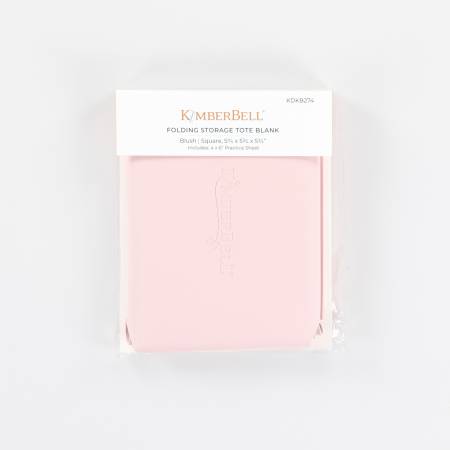 Kimberbell Folding Storage Tote Blank, Leather, Blush KDKB274