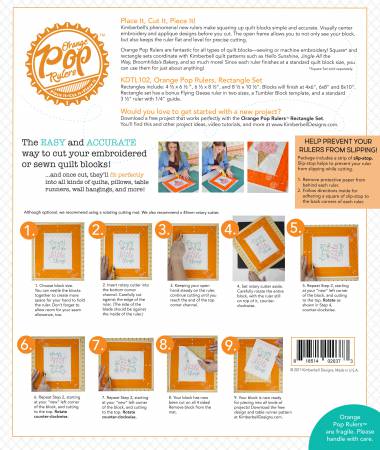 Kimberbell Orange Pop Rulers Rectangle Set