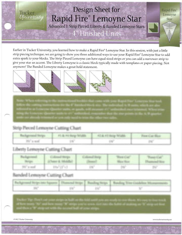 Tucker University Lemoyne Star Advanced 1 Design Sheet (Class 1-1101)