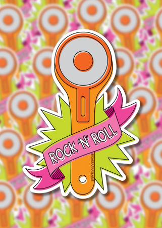 Rock 'n' Roll Rotary Cutter Sticker