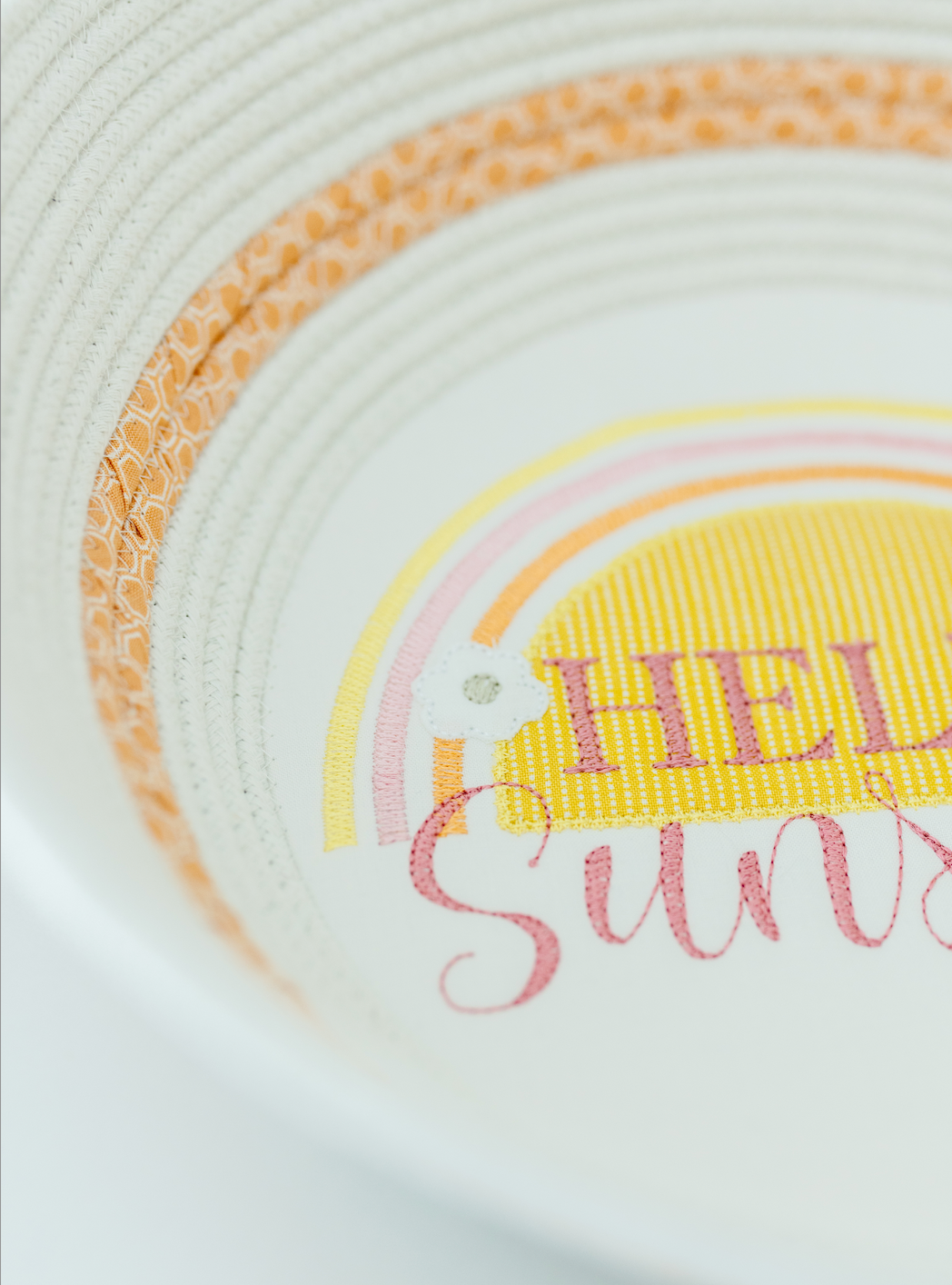 Kimberbell Happy Place Hello Sunshine Rope Bowl FABRIC KIT