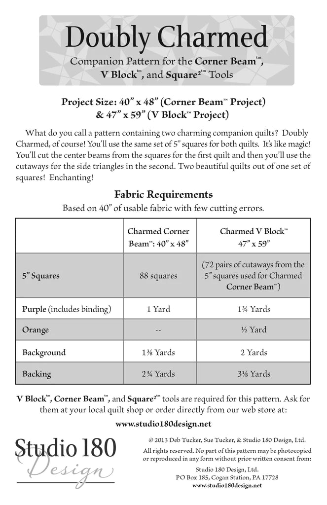 Doubly Charmed pattern by Studio 180 Design