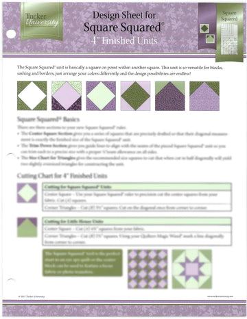 Tucker University Square Squared Design Sheet (Class 1-401)