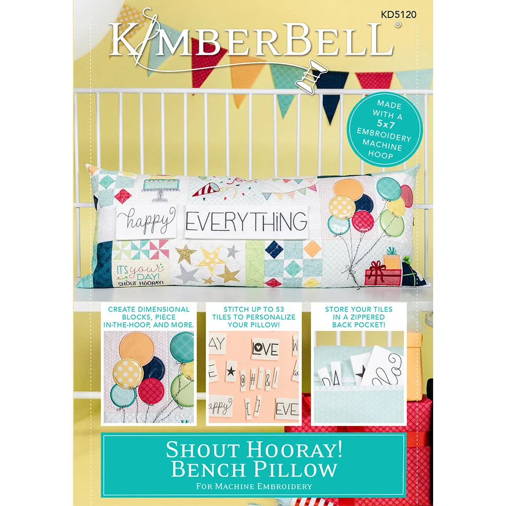 Kimberbell Shout Hooray! Bench Pillow