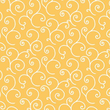Kimberbell Yellow Scroll Fabric MAS8243-S
