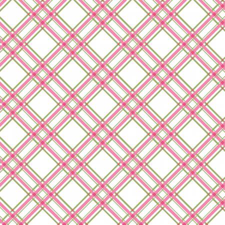Kimberbell Pink Diagonal Plaid Fabric MAS8244-PG