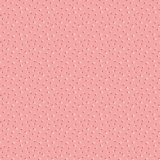 Lori Holt Bee Dots Lilian Coral Fabric C14169-CORAL
