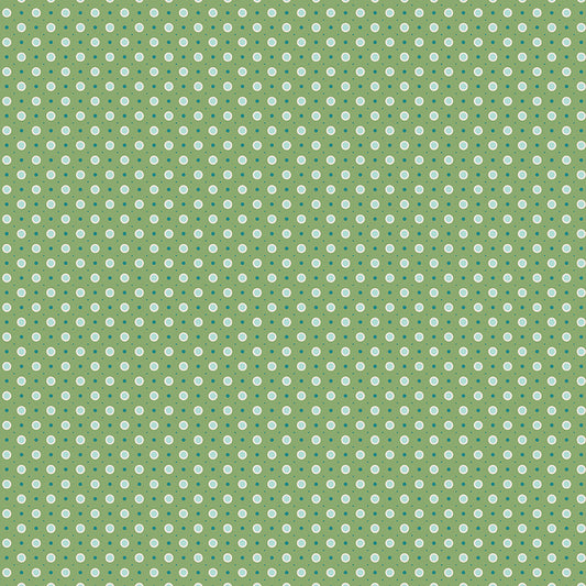 Lori Holt Bee Dots Vera Basil Fabric C14172-BASIL