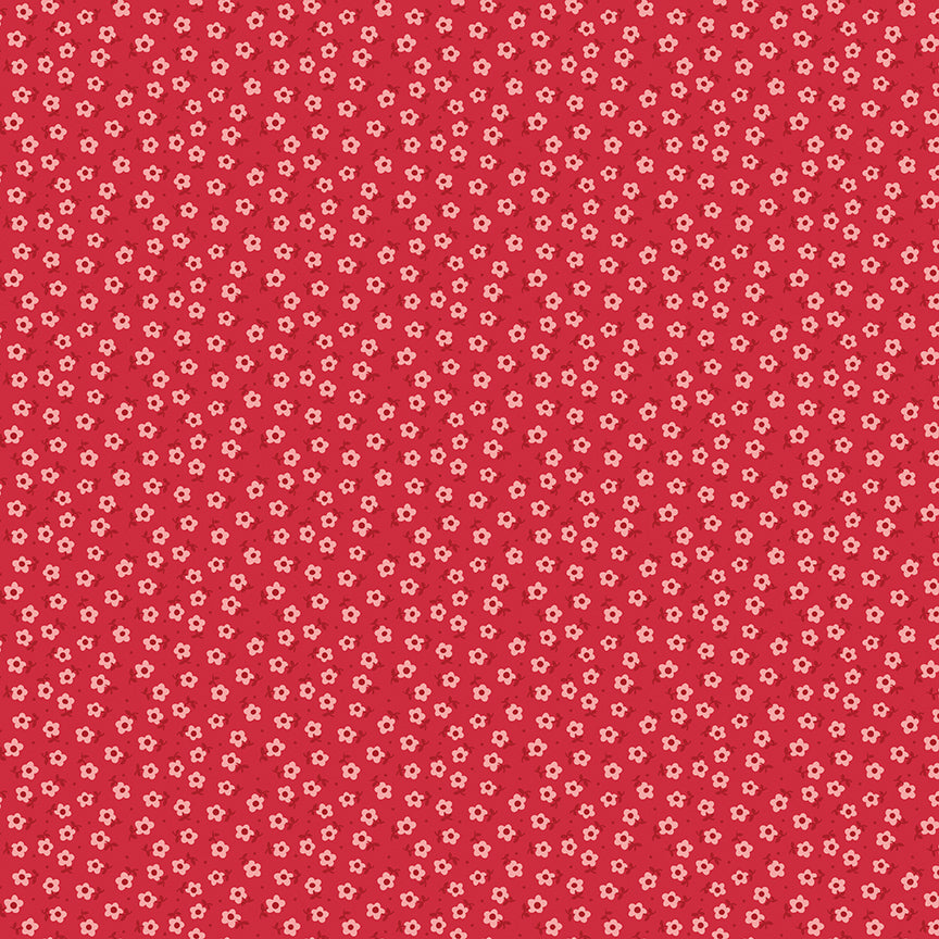 Lori Holt Mercantile Tenderhearted Riley Red Fabric C14398-RILEYRED