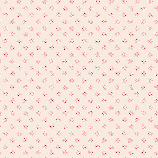 Lori Holt Mercantile Reminisce Background Coral Fabric C14404-CORAL