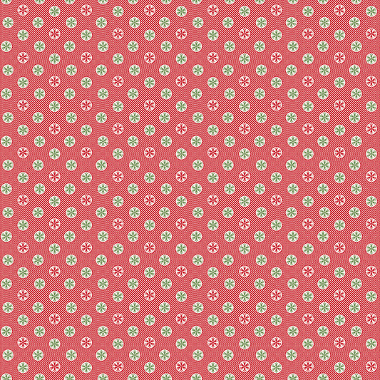Lori Holt Home Town Holiday Fabric C14913-RILEYRED