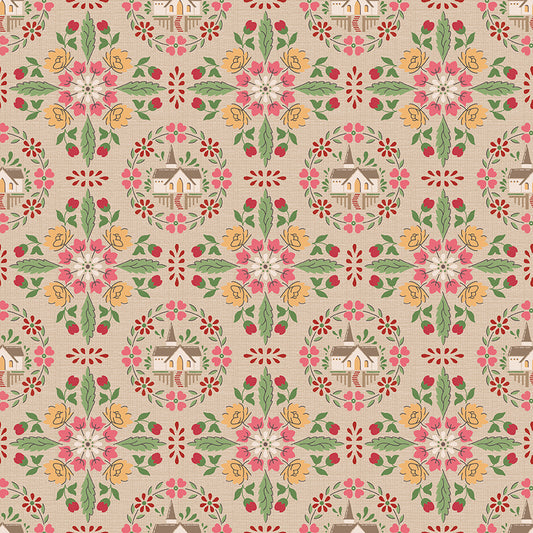 Lori Holt Home Town Holiday Fabric C14930-TEADYE