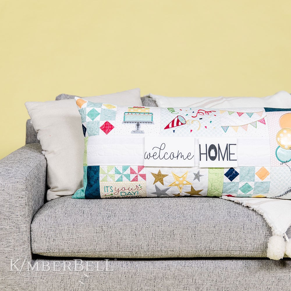 Kimberbell Shout Hooray! Bench Pillow