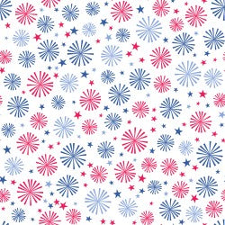 Kimberbell Celebration Sparklers Red White and Blue Fabric MAS9201-RWB
