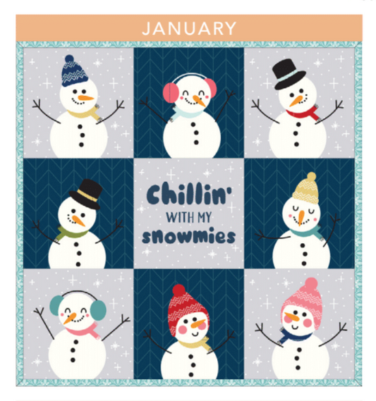 Kimberbell Mini Quilt FABRIC KIT ONLY - January