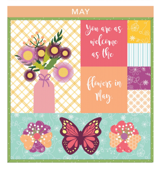 Kimberbell Mini Quilt FABRIC KIT ONLY - May