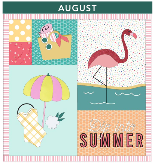 Kimberbell Mini Quilt FABRIC KIT ONLY - August