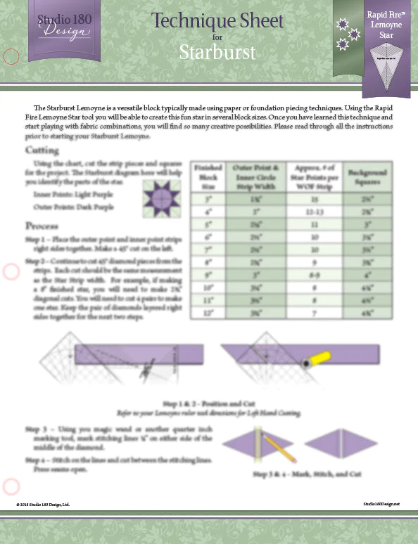 Studio 180 Starburst Technique Sheet