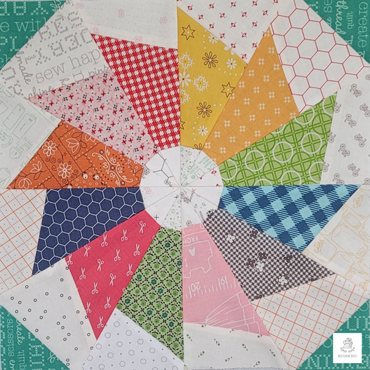 Vintage Sunburst Block Challenge Participation Fee