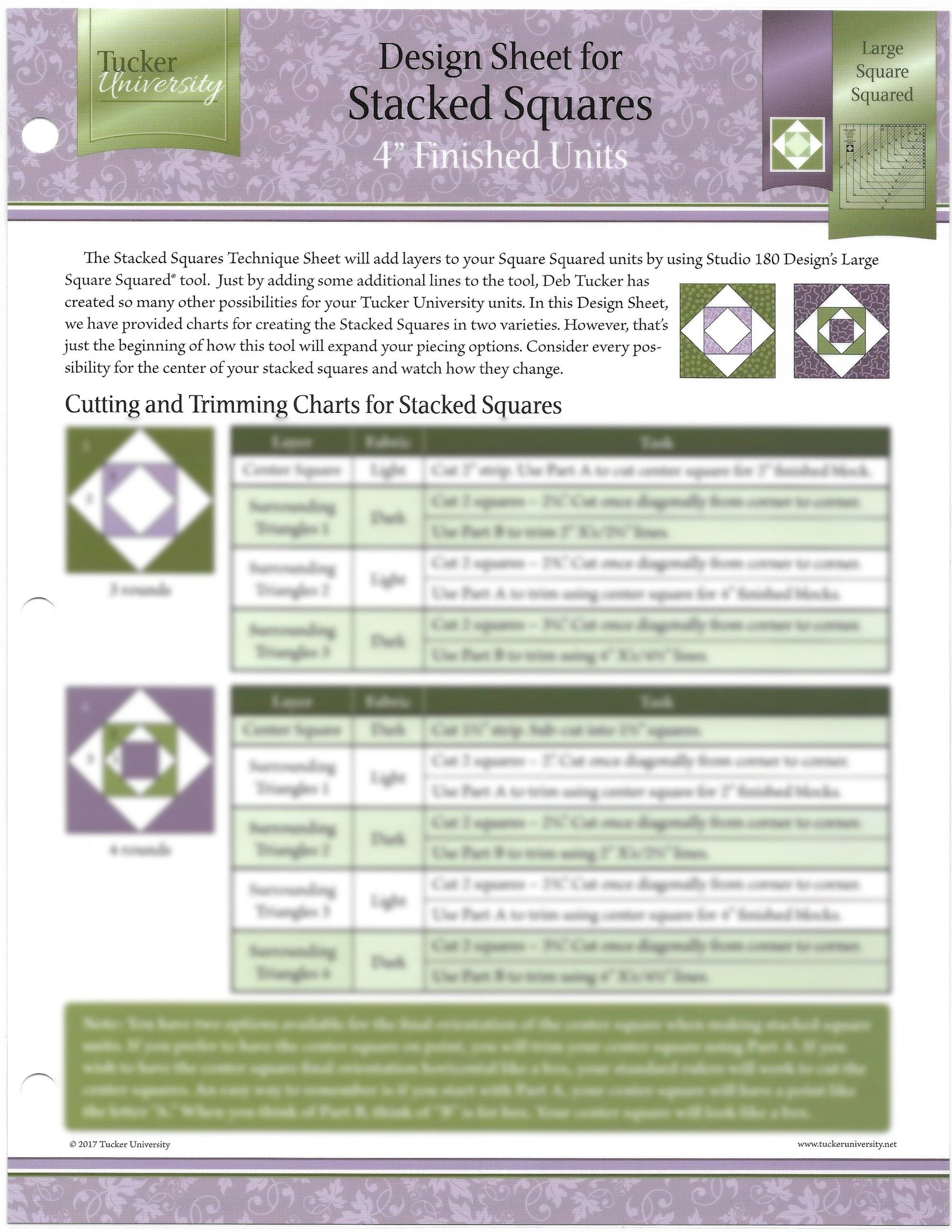 Tucker University Sophomore Year Stacked Squares Design sheet (Class 2 ...