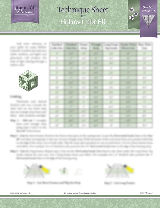 Studio 180 Hollow Cube 60 Technique Sheet