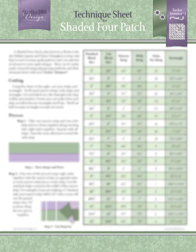 Studio 180 Shaded Four Patch Technique Sheet