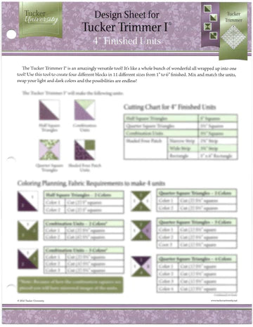 Tucker University Tucker Trimmer Design Sheet (Class 1-101)